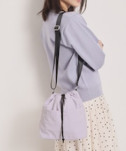 【5ポケット】刺繍ドロストショルダー