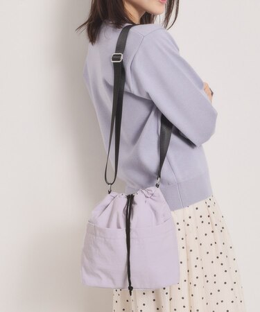 【5ポケット】刺繍ドロストショルダー