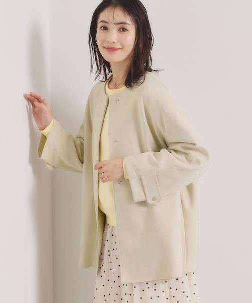 カットスエードコート