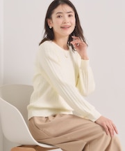 【手洗い可】ミニケーブルニット