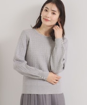 【手洗い可】ミニケーブルニット