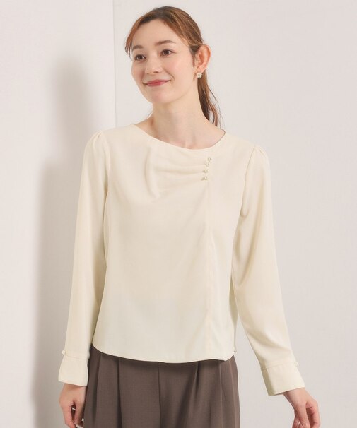 【入卒／手洗い可】ドレープブラウス