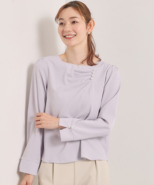 【入卒／手洗い可】ドレープブラウス