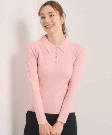 【手洗い可】ポロ襟ニット