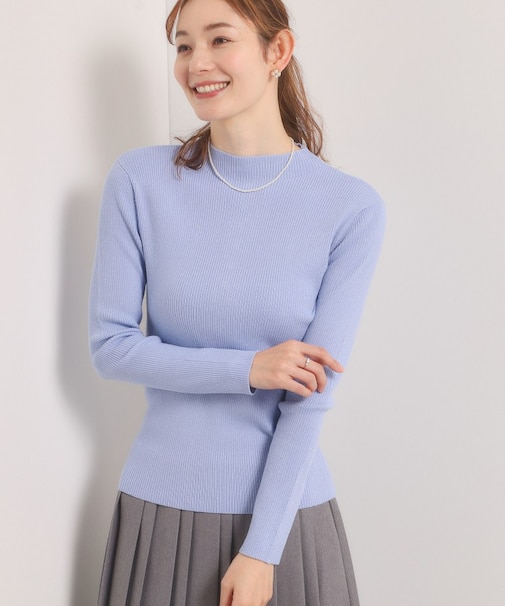 【手洗い可】ラメリブニット