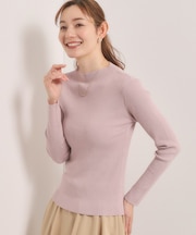 【手洗い可】ラメリブニット