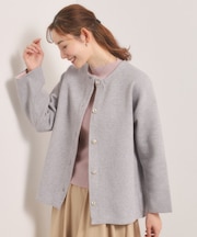 【手洗い可】Wフェイスニットコーディガン