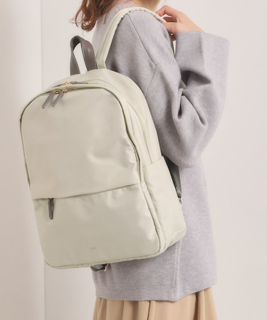 【収納アドバイザー監修】合皮コンビリュック