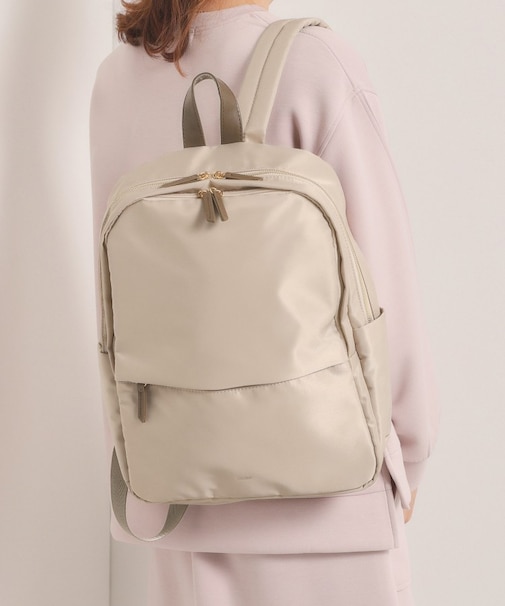 【収納アドバイザー監修】合皮コンビリュック