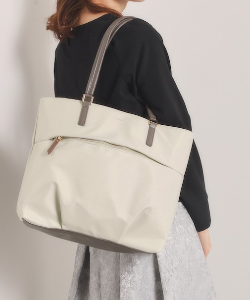 【収納アドバイザー監修】合皮コンビA4トート