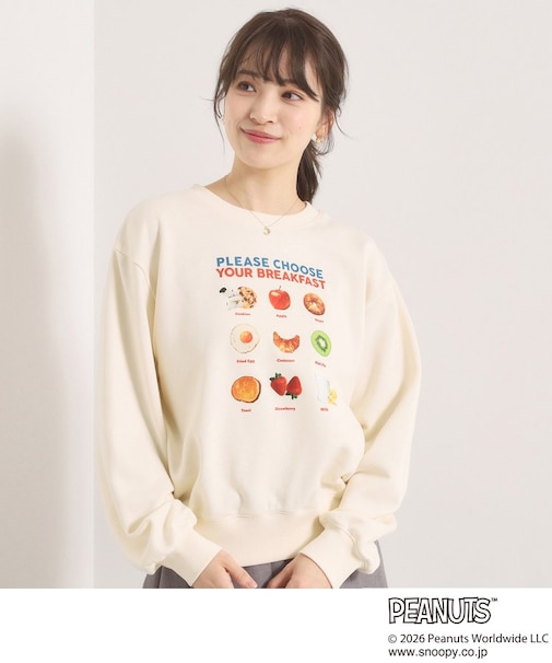 ＜PEANUTS＞裏毛プルオーバー