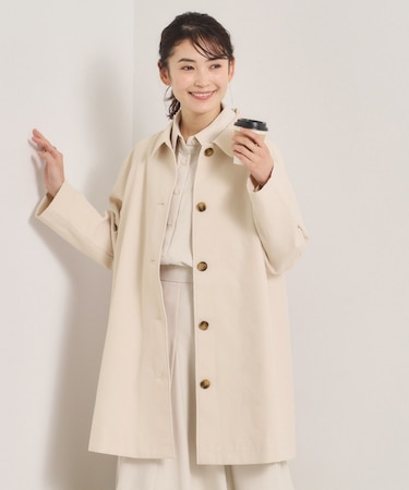 【撥水／花粉防止／手洗い可】ステンカラーコート