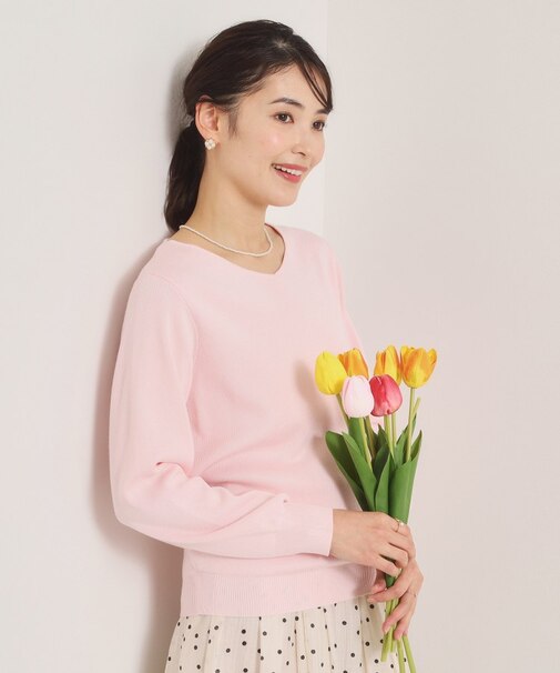 【洗濯機OK】花粉防止Vネックニット