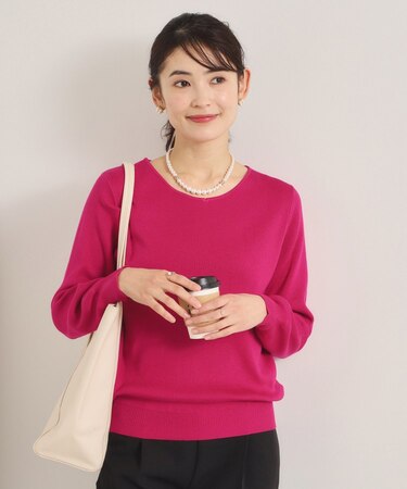 【洗濯機OK】花粉防止Vネックニット