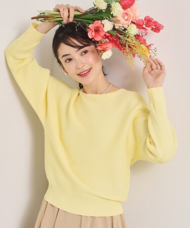 【洗濯機OK】花粉防止リブドルマンニット