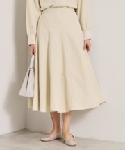 【手洗い可／セットアップ可】サテンピーチスカート