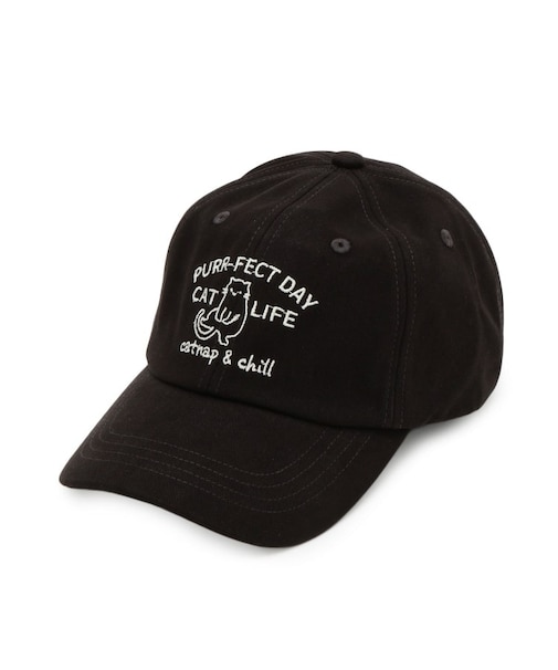 刺繍猫キャップ