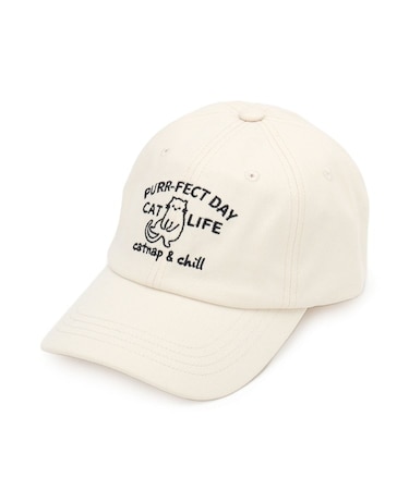 刺繍猫キャップ