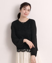 フロントレースブラウス