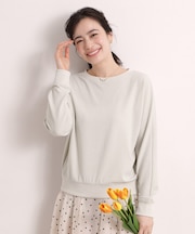 【手洗い可】ラメポンチドルマンプルオーバー