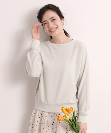 【手洗い可】ラメポンチドルマンプルオーバー