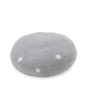 【手洗い可】花刺繍ベレー帽