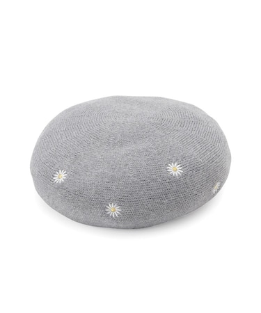【手洗い可】花刺繍ベレー帽