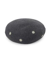 【手洗い可】花刺繍ベレー帽