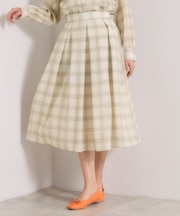 【セットアップ可／手洗い可】シアーチェックスカート
