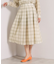 【セットアップ可／手洗い可】シアーチェックスカート