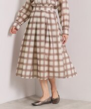 【セットアップ可／手洗い可】シアーチェックスカート