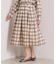 【セットアップ可／手洗い可】シアーチェックスカート