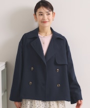 【撥水／花粉防止／手洗い可】ショートトレンチコート