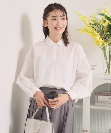 【手洗い可】バックギャザーブラウス