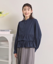 【洗濯機OK】ティアードフリルブラウス