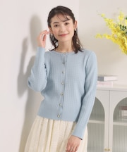 【手洗い可】ミニケーブルニットカーディガン