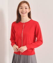 【手洗い可】レイヤード風カーディガン