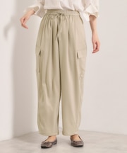 【手洗い可】サテンカーゴパンツ