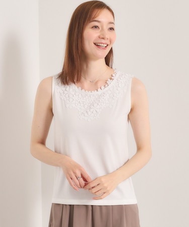 【洗濯機OK】レースタンクトップ