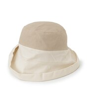 【手洗い可／冷感／UV】折り返しヘムバイカラーハット