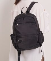【6ポケット】裏地ストライプリュック