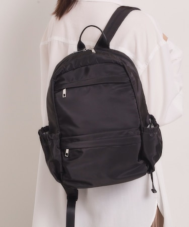 【6ポケット】裏地ストライプリュック