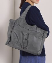 【11ポケット】裏地ストライプトート