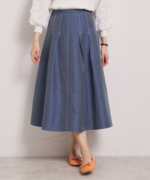 【洗濯機OK】デニム風スカート