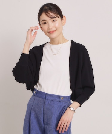 【UVケア／毛玉防止／手洗い可】ニットボレロ