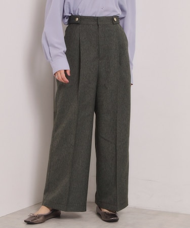 【洗濯機OK】デニム風ワイドパンツ