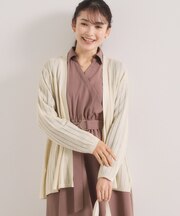 【手洗い可】透かし編みカーディガン