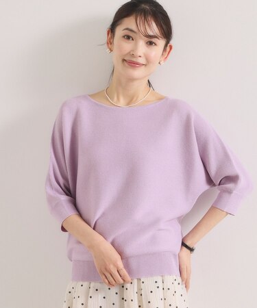 【手洗い可】ラメガーターニット