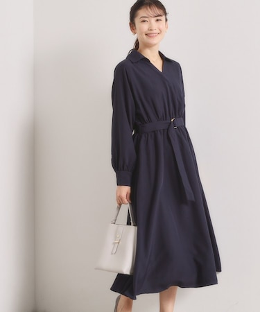 【UVケア／洗濯機OK】カシュクールワンピース