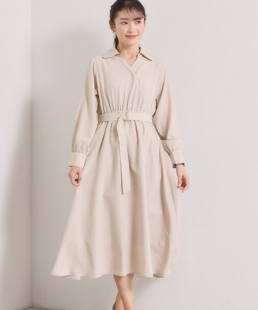 【UVケア／洗濯機OK】カシュクールワンピース